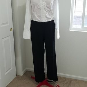 Amanda+Chelsea smooth black pinstrip dress pants
